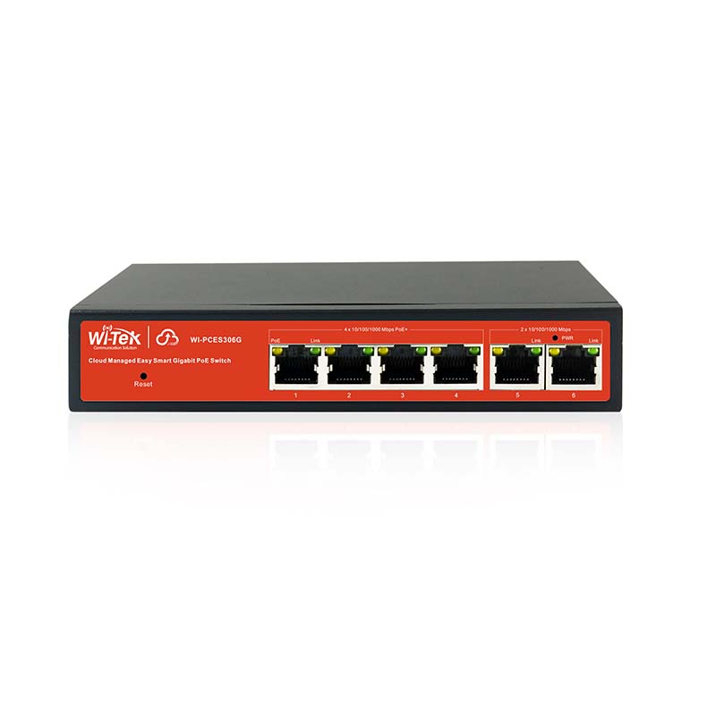 WI-TEK 4 Ports POE+ with 2 Uplink Ports (WI-PCES306G)